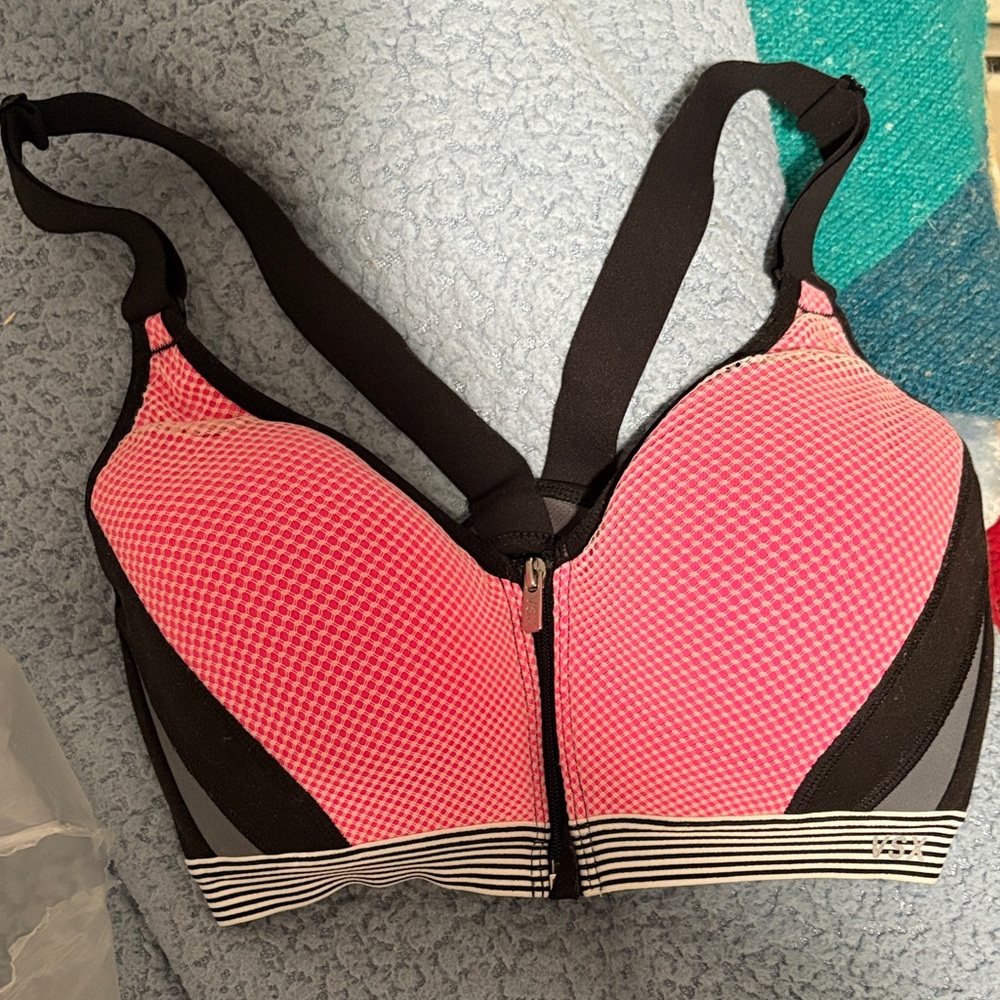 Victoria's Secret Pink and Black Sports Bra